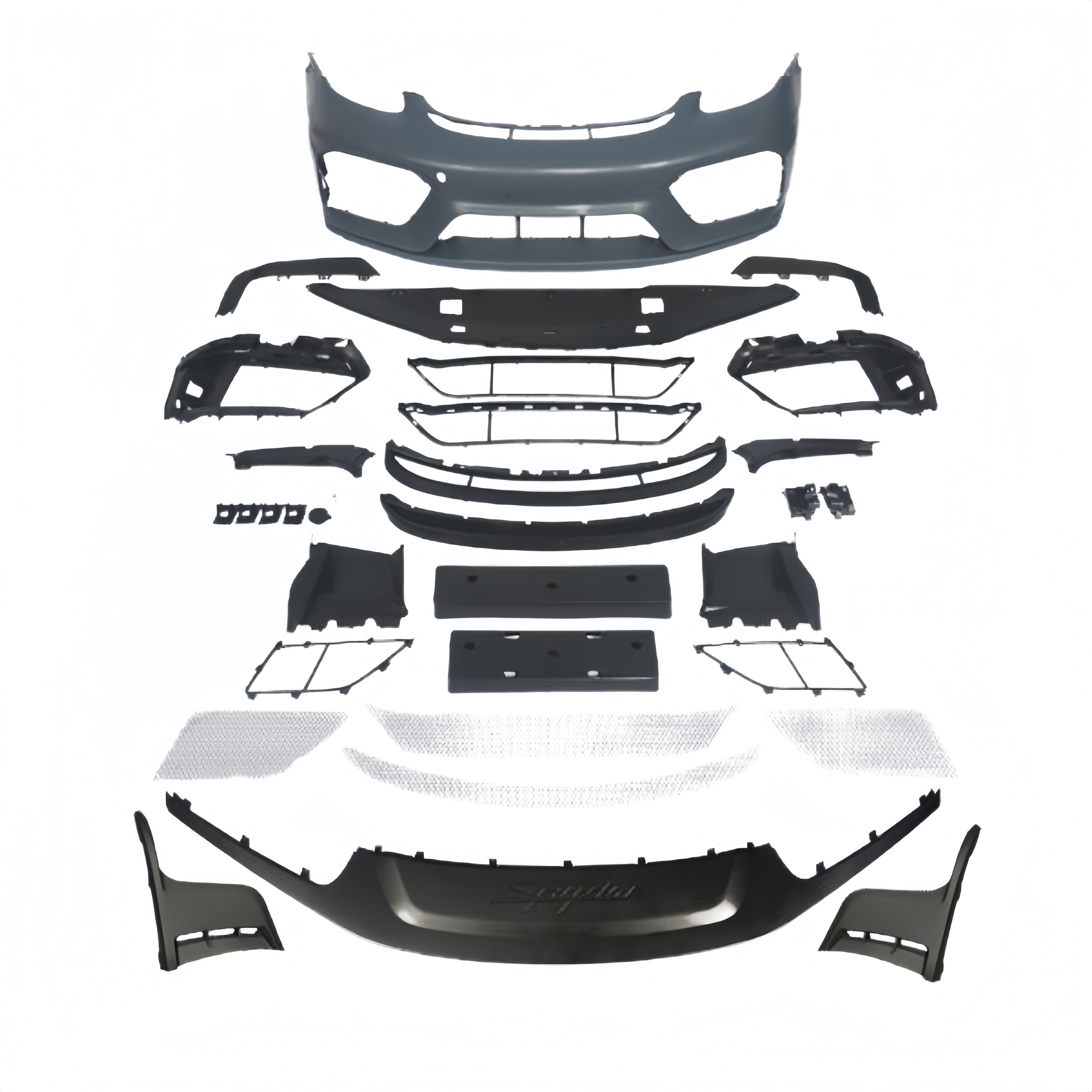 Porsche 987 Cayman/Boxster Upgrade to 718 GT4 Spyder Front Bumper Kit For 2006-2012 PP Polypropylene