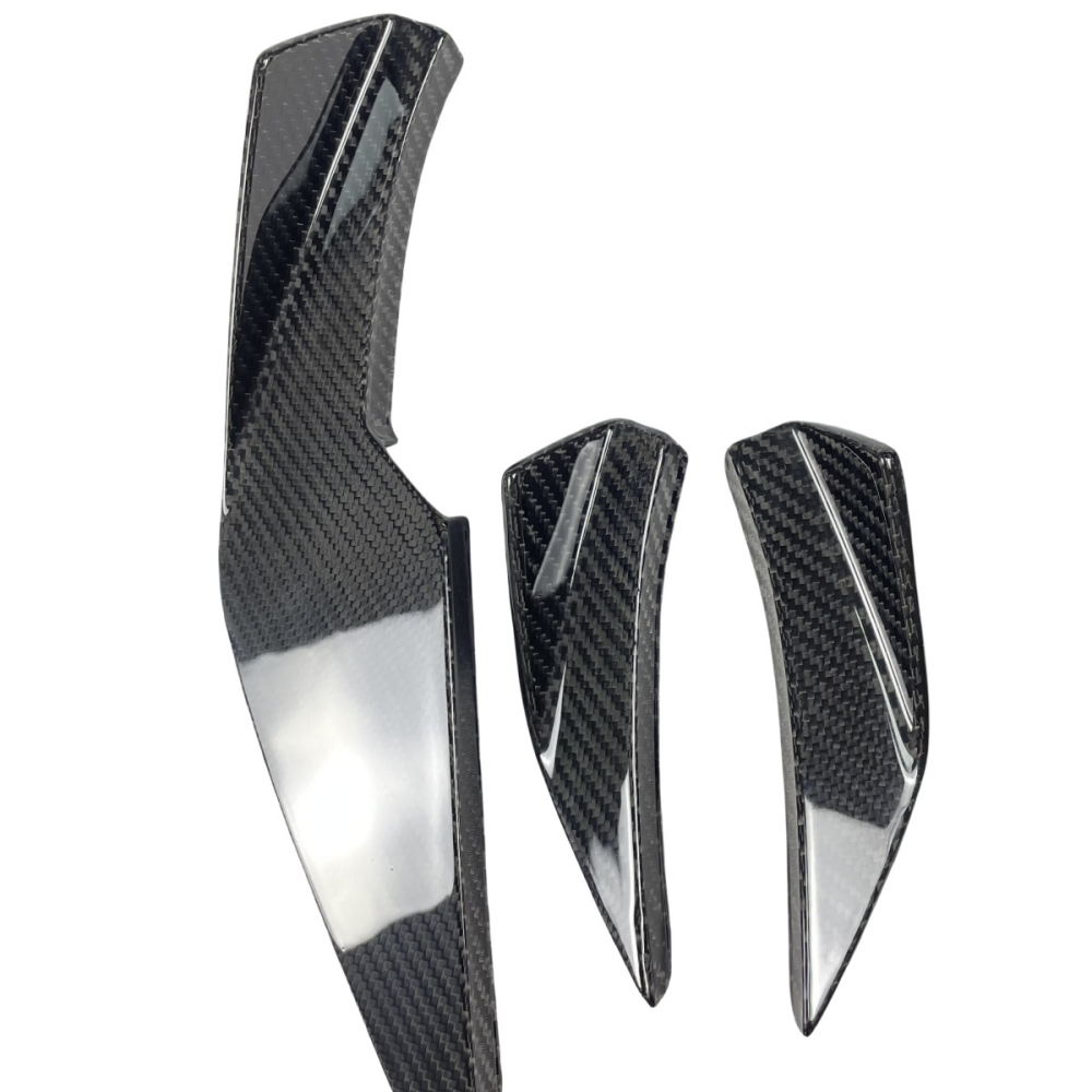 BMW M3 G80 M4 G82 G83 2021+ VS Style Prepreg Dry Carbon Fiber Front Bumper Canards Splitter