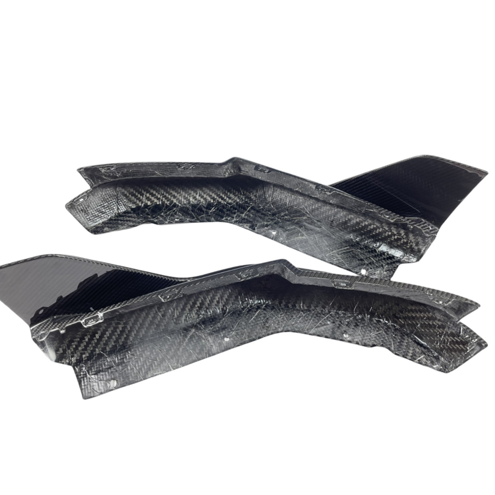 BMW G80 M3 2021+ MP Style Prepreg Dry Carbon Fiber Rear Bumper Canard Splitters