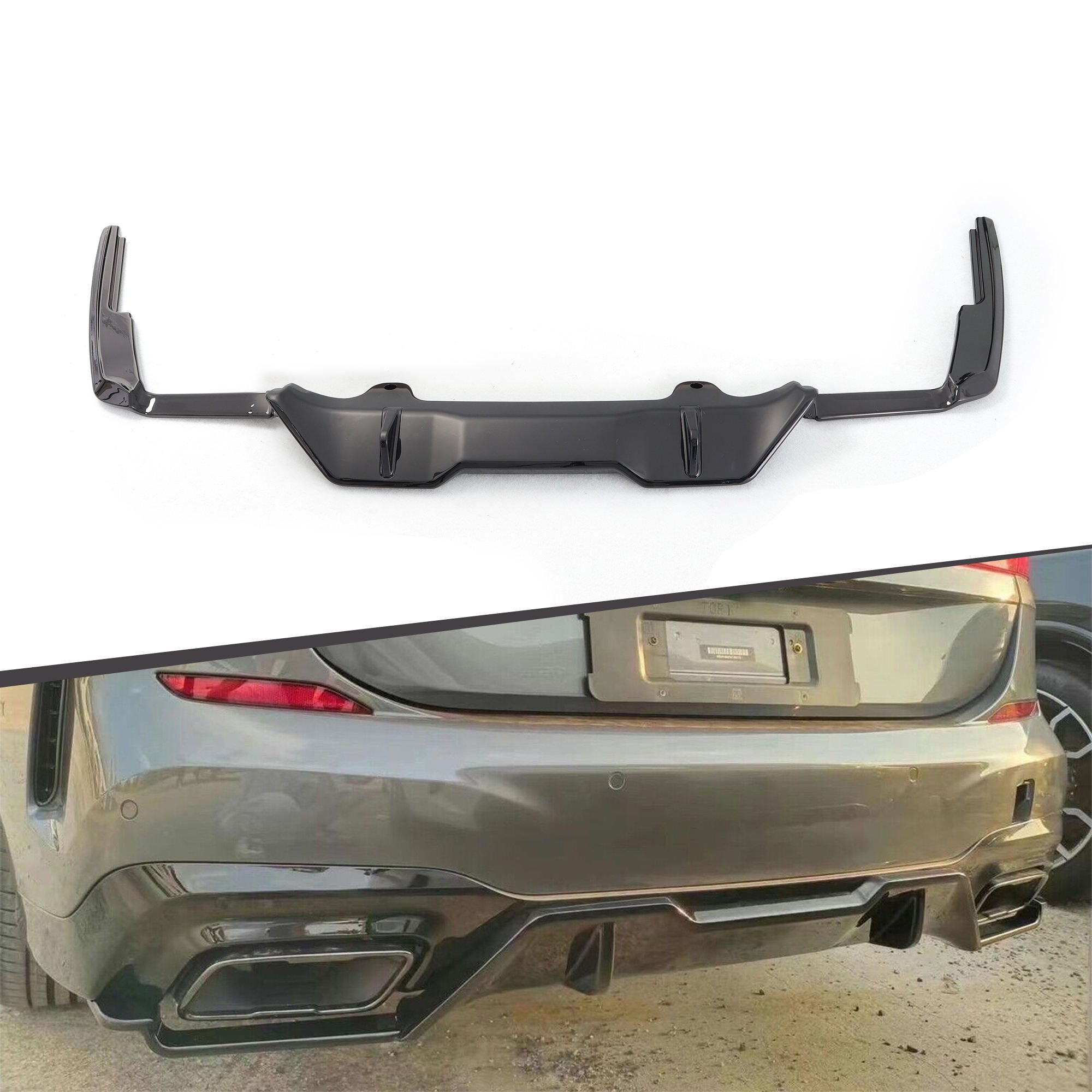 ABS Gloss Black MT Style Rear Diffuser High Performance Car Exterior Upgrade for BMW 2 Series F44 MT 2020+
