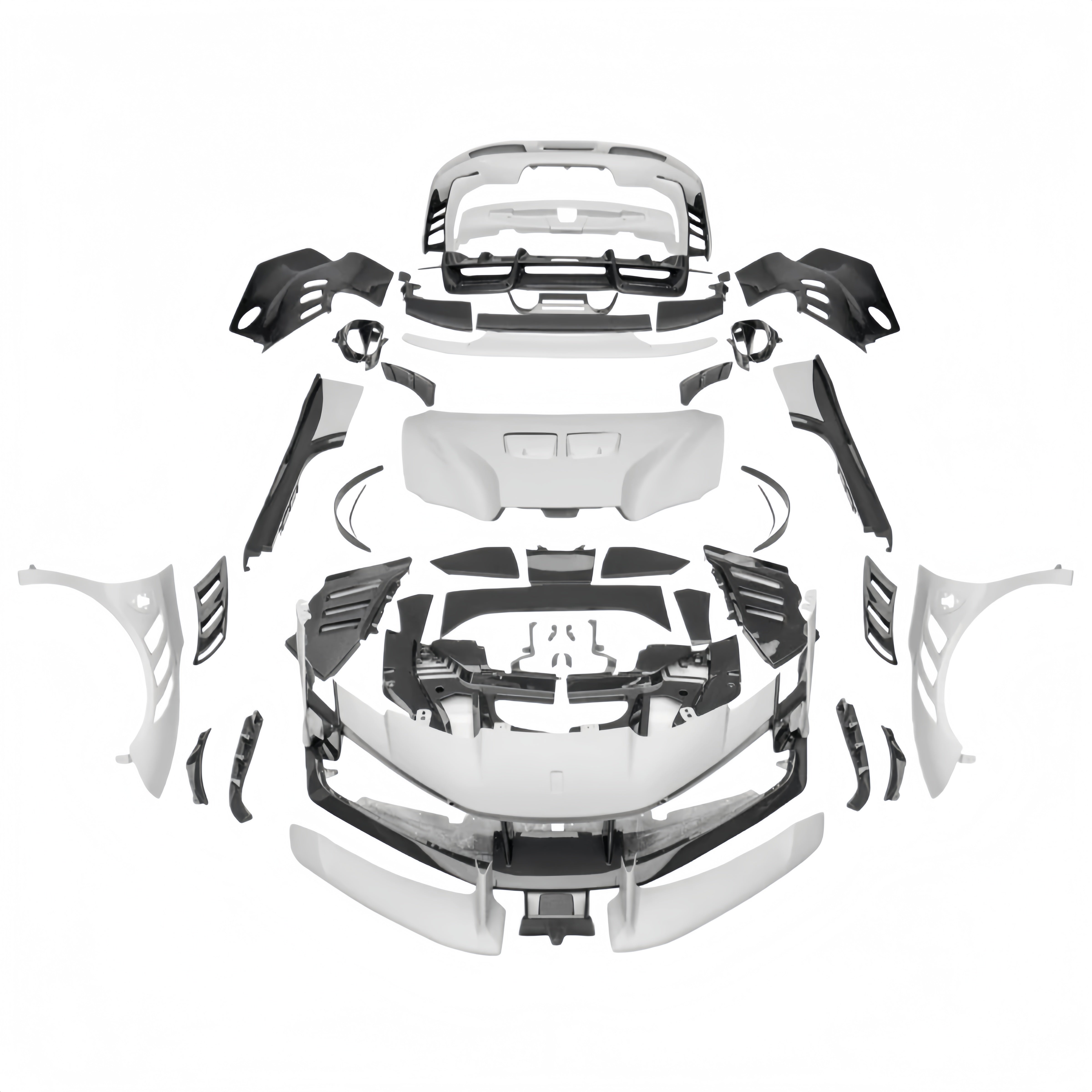 Prepreg Carbon Fiber FXXK Style Conversion Body Kit For Ferrari SF90 Stradale & Spider 2020+