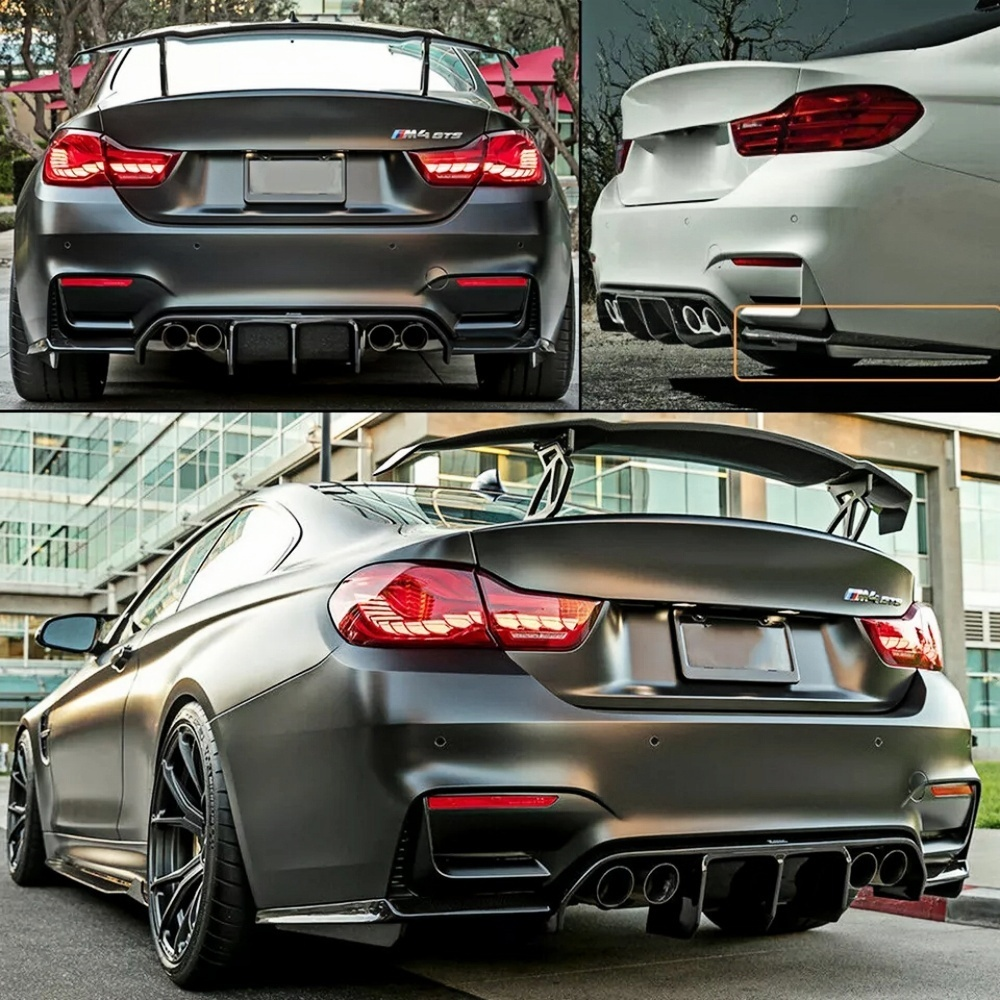 BMW F80 M3 F82 M4 V Style Real Carbon Fiber Rear Bumper Diffuser Lip