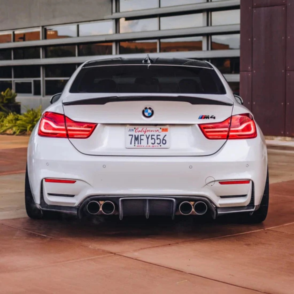 BMW F80 M3 F82 M4 V Style Real Carbon Fiber Rear Bumper Diffuser Lip