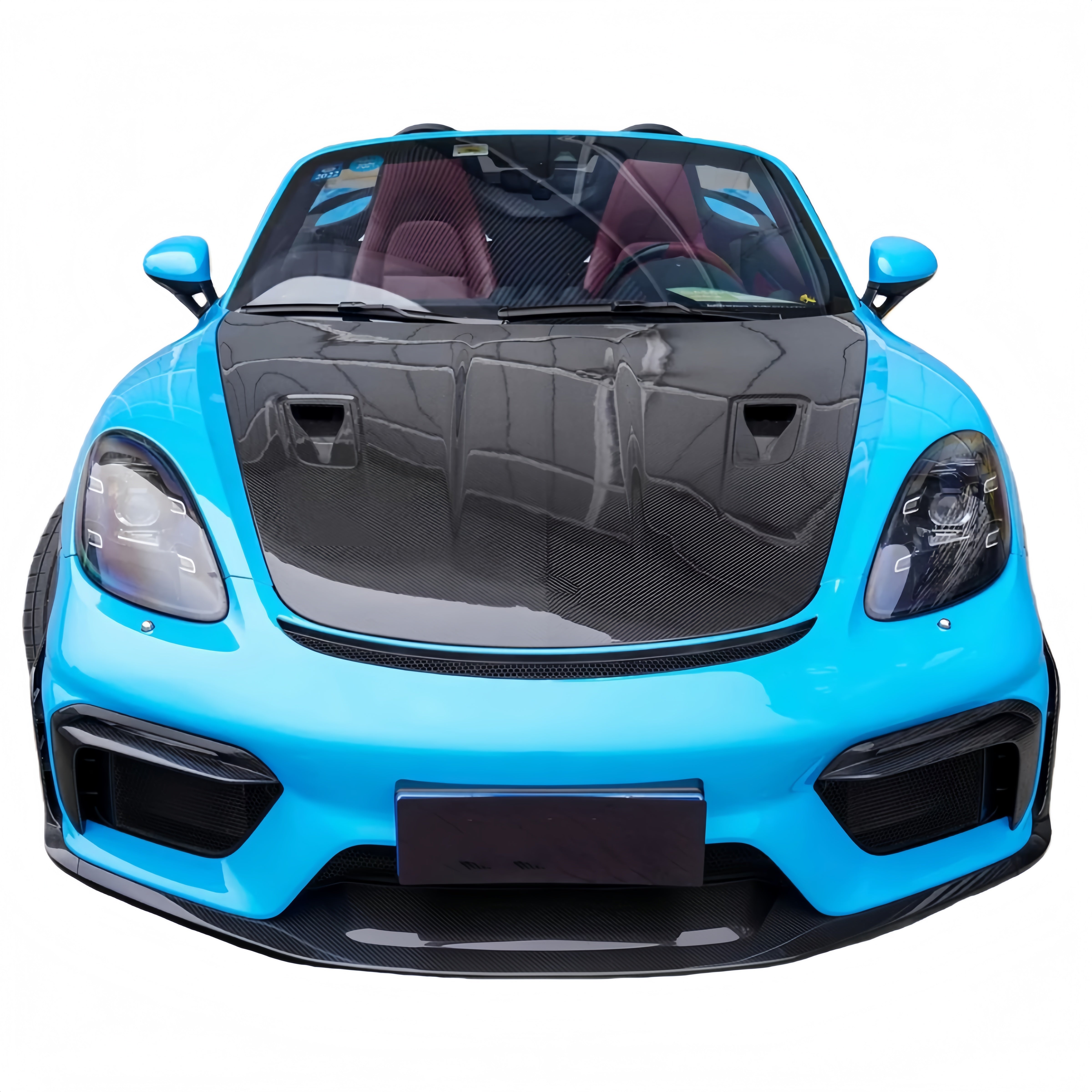 Prepreg Dry Carbon Fiber GT4 RS Style Front Bumper Lip/Corner Splitters for Porsche 718 981 982 Boxster Cayman