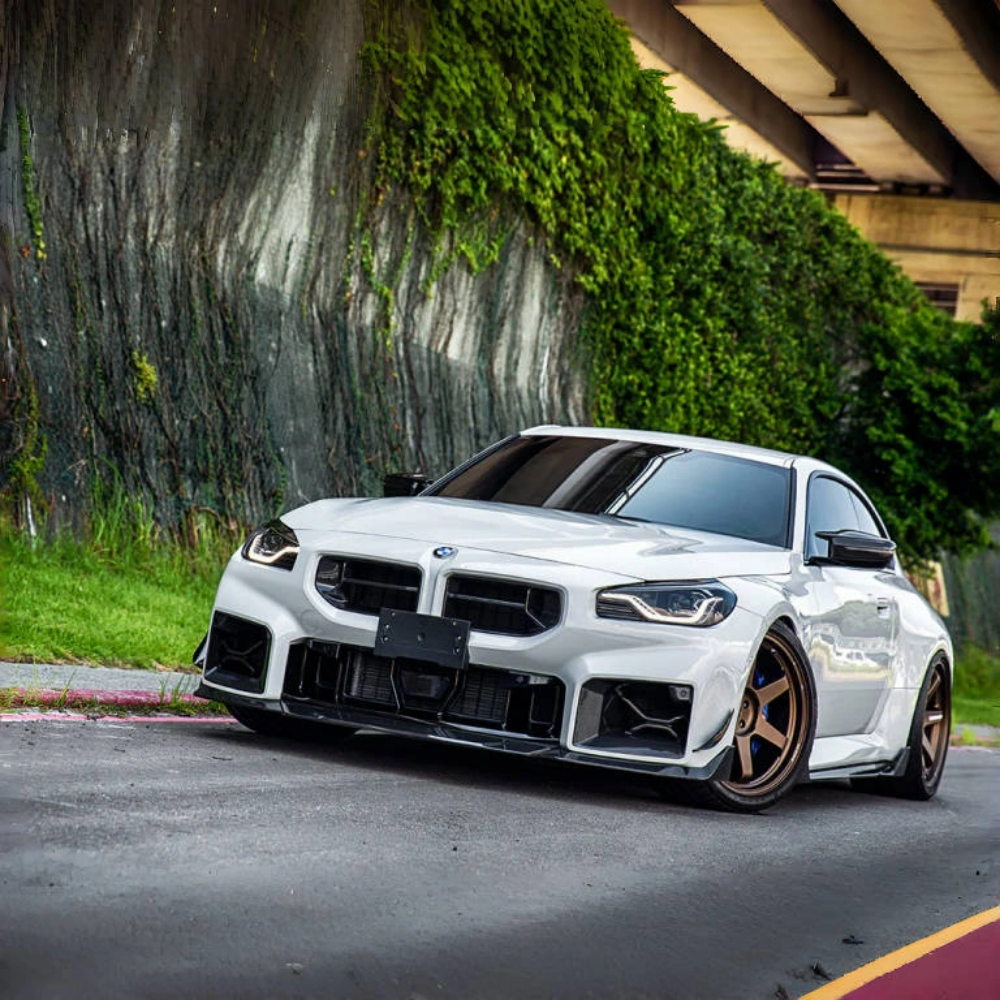 BMW G87 M2 Coupe 2022-24 Gloss Black Carbon Fiber Front Bumper Air Duct Vent