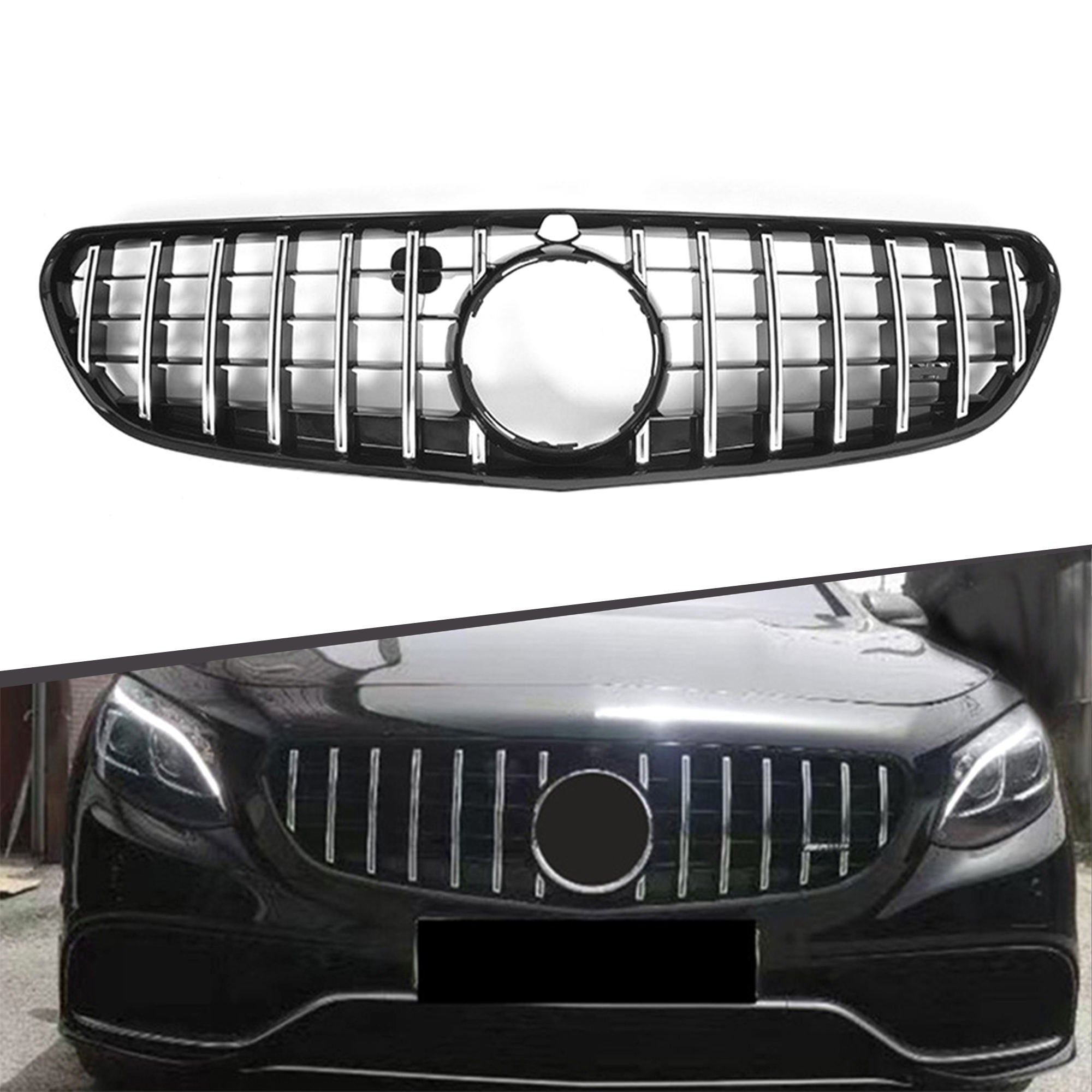 S Class C217 Mesh Grill GT Style Front Bumper Grille for Mercedes Benz C217 Front Grille 2014-2020