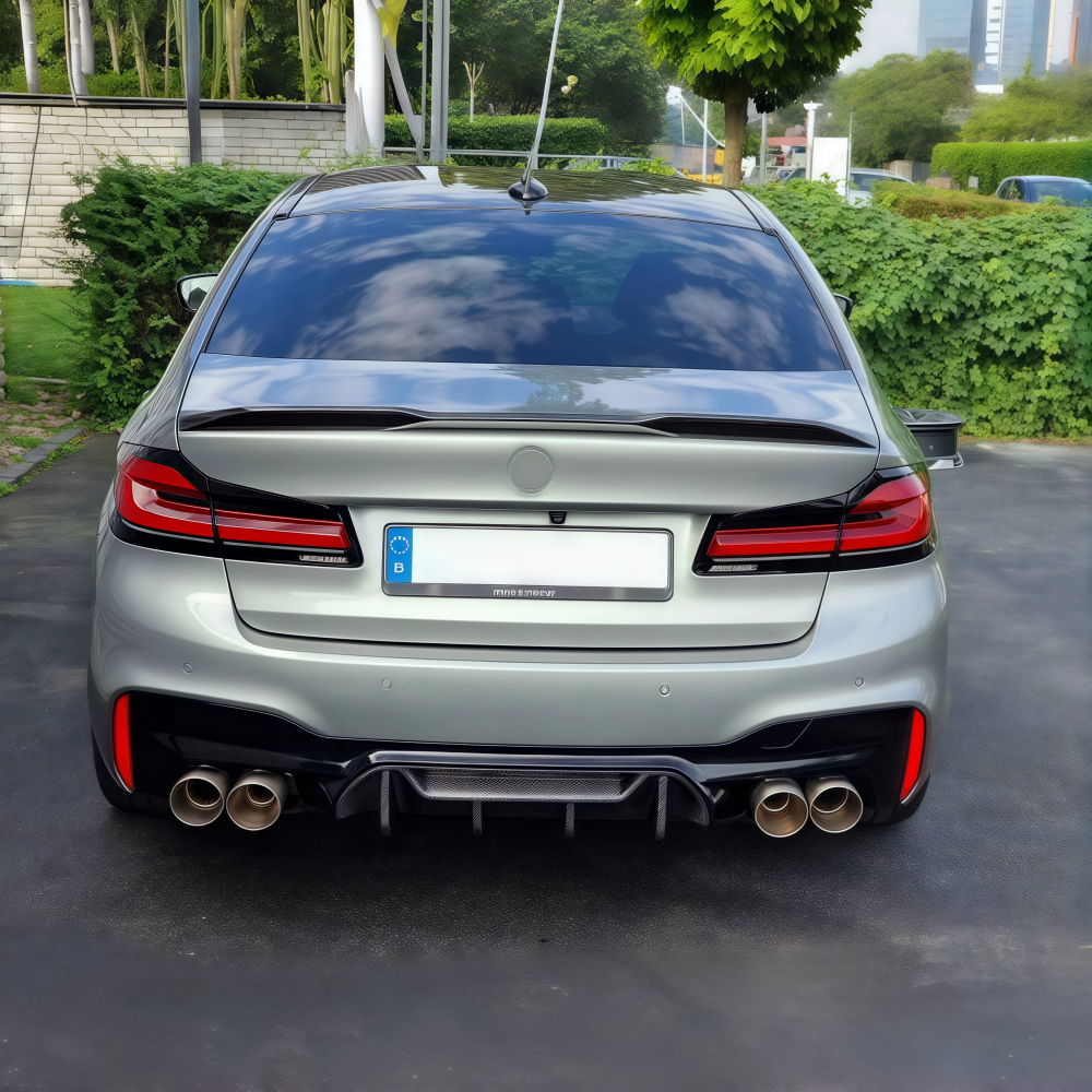 BMW F90 M5 2018+ MP Style Dry Carbon Fiber Rear Bumper Lip Diffuser Spoiler