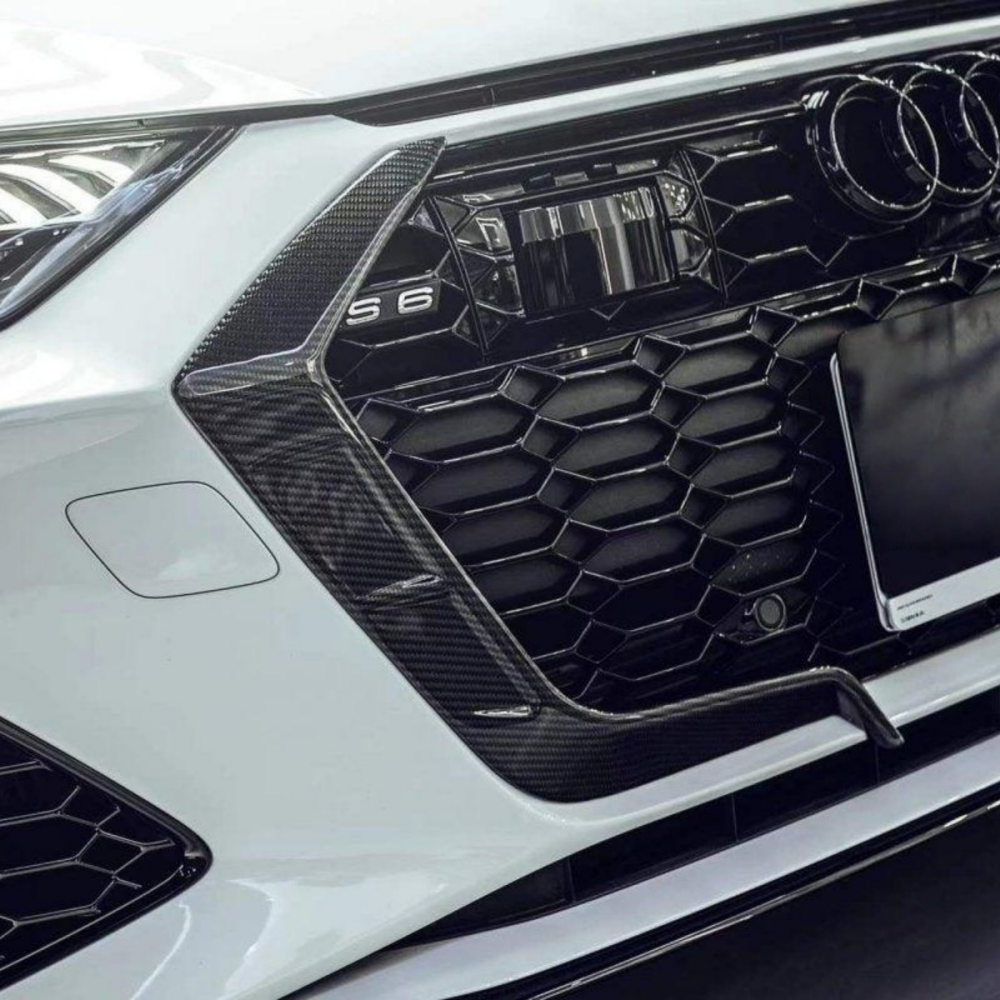 Audi RS6 RS7 C8 Avant Full Carbon Fiber Front Bumper Canards