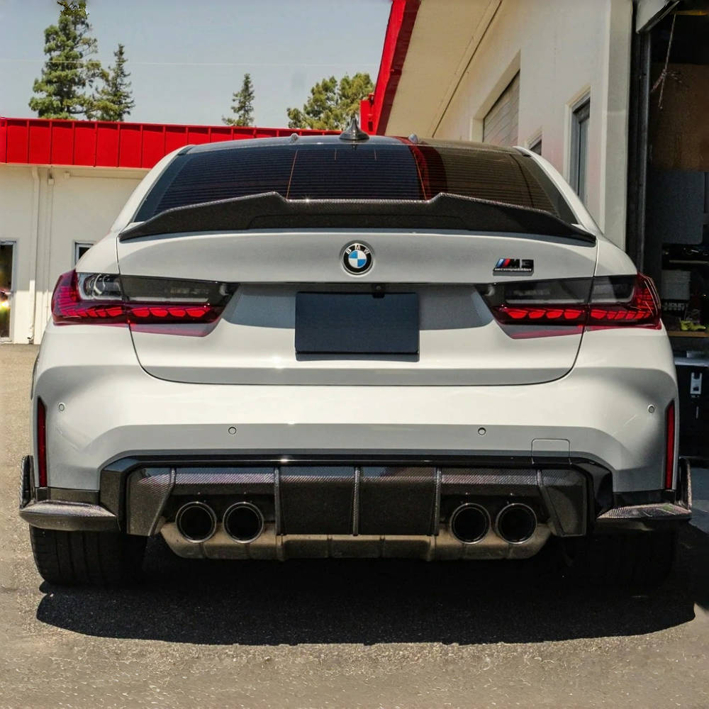 Bmw M3 G80 M4 G82 Replacement Style Dry Carbon Fiber Rear Bumper Diffuser Trim