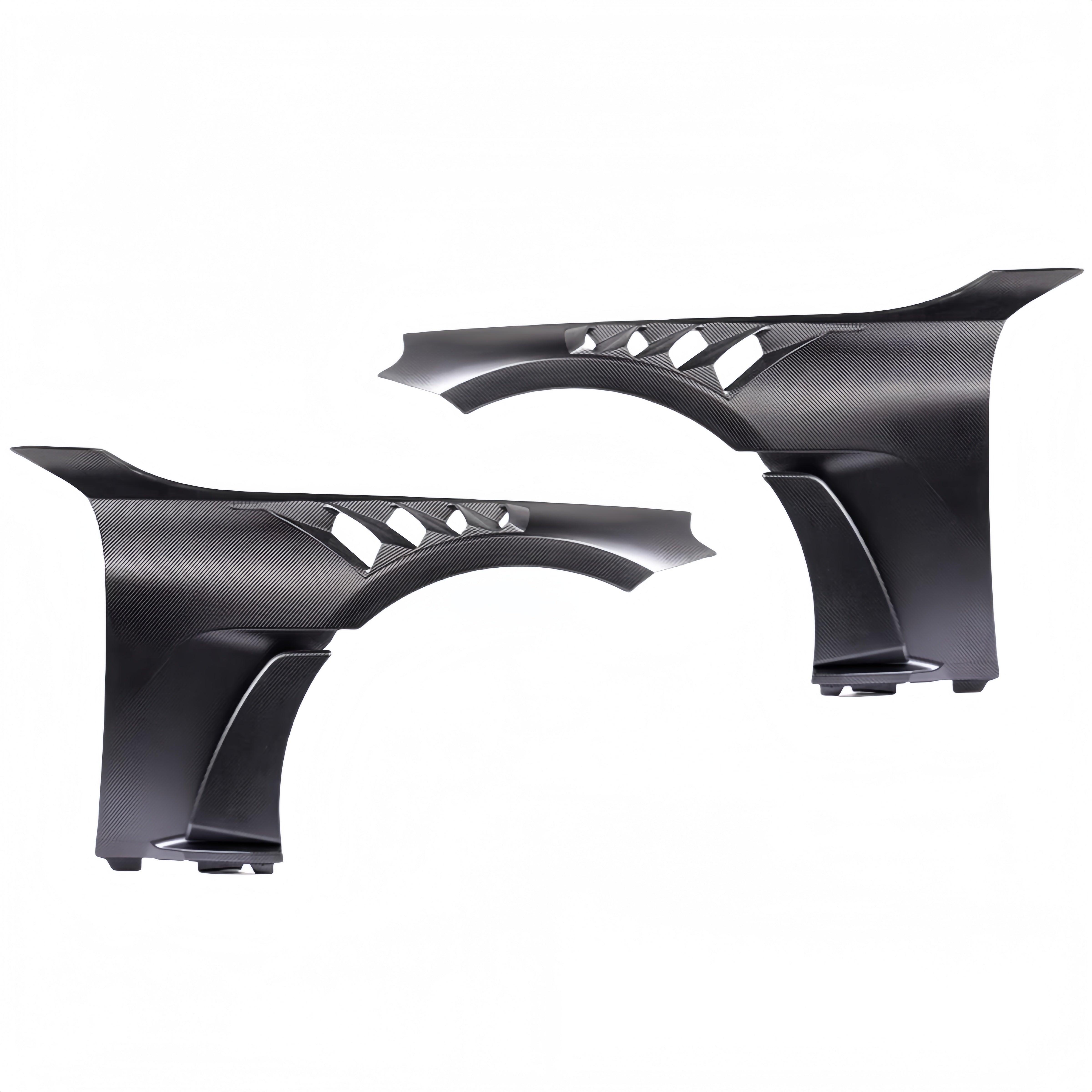 Prepreg Dry Carbon Fiber A Style V4 with Blades Vented Front Fender Set For BMW G87 M2 2023+