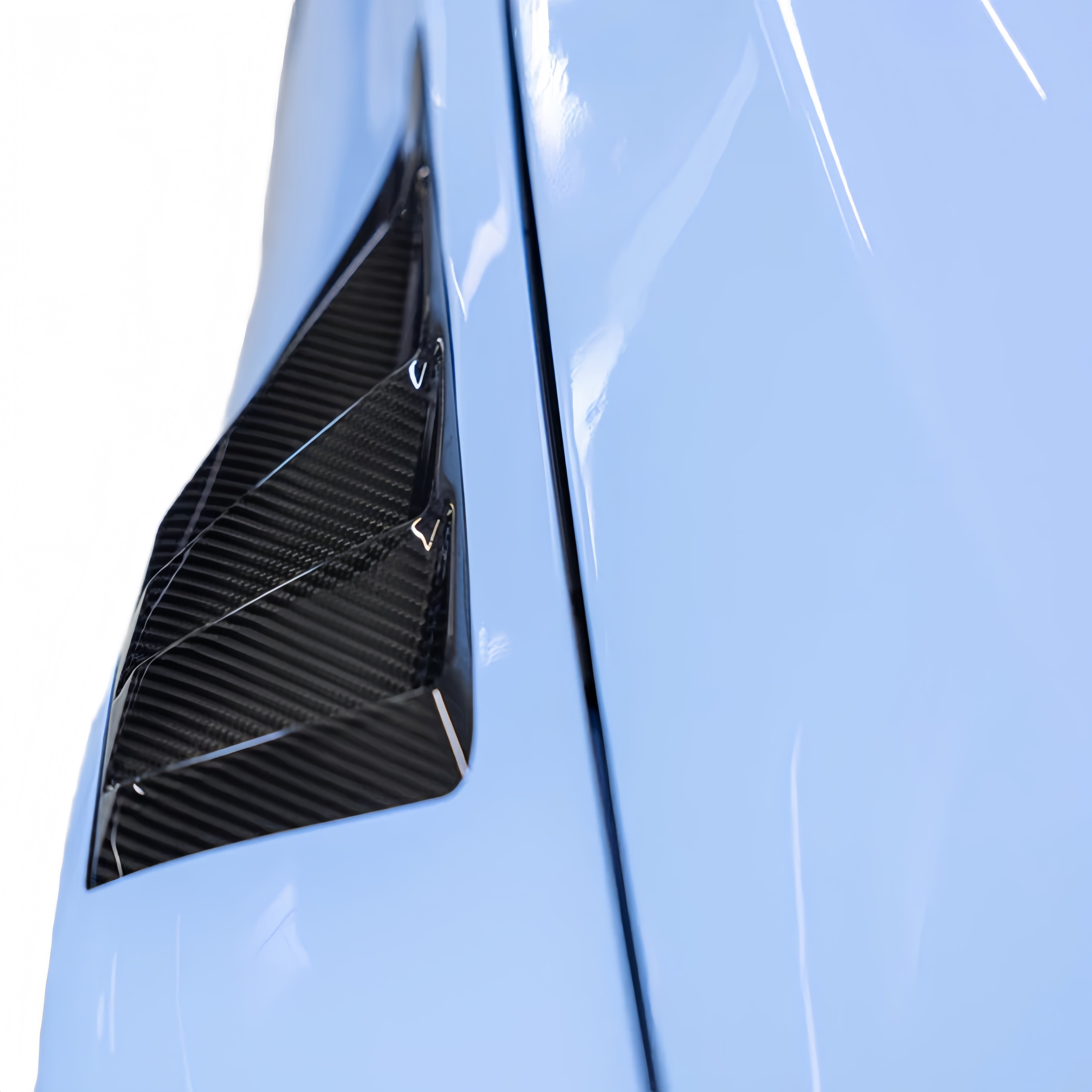 Prepreg Dry Carbon Fiber A Style V4 with Blades Vented Front Fender Set For BMW G87 M2 2023+