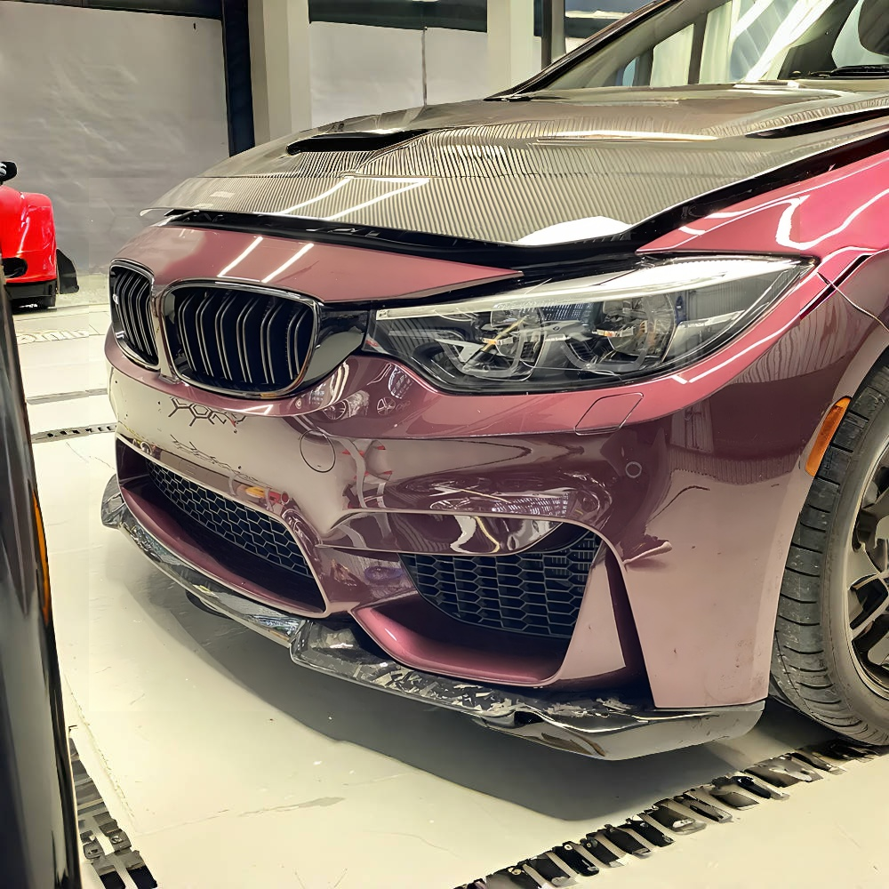 BMW F80 M3 F82 F83 M4 CS Style Real Forged Carbon Fiber  Front Bumper Lip
