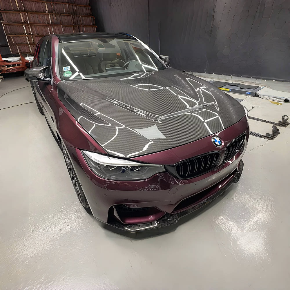 BMW F80 M3 F82 F83 M4 CS Style Real Forged Carbon Fiber  Front Bumper Lip