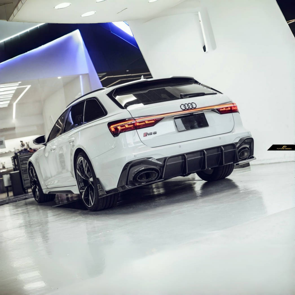 Audi RS6 RS7 C8 Avant Full Carbon Fiber Rear Bumper Diffuser Lip